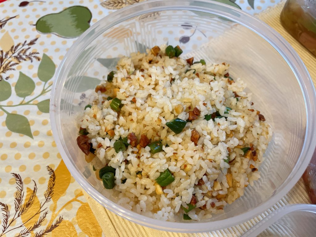 料理教室マンツーマンインゲンナッツバターライス