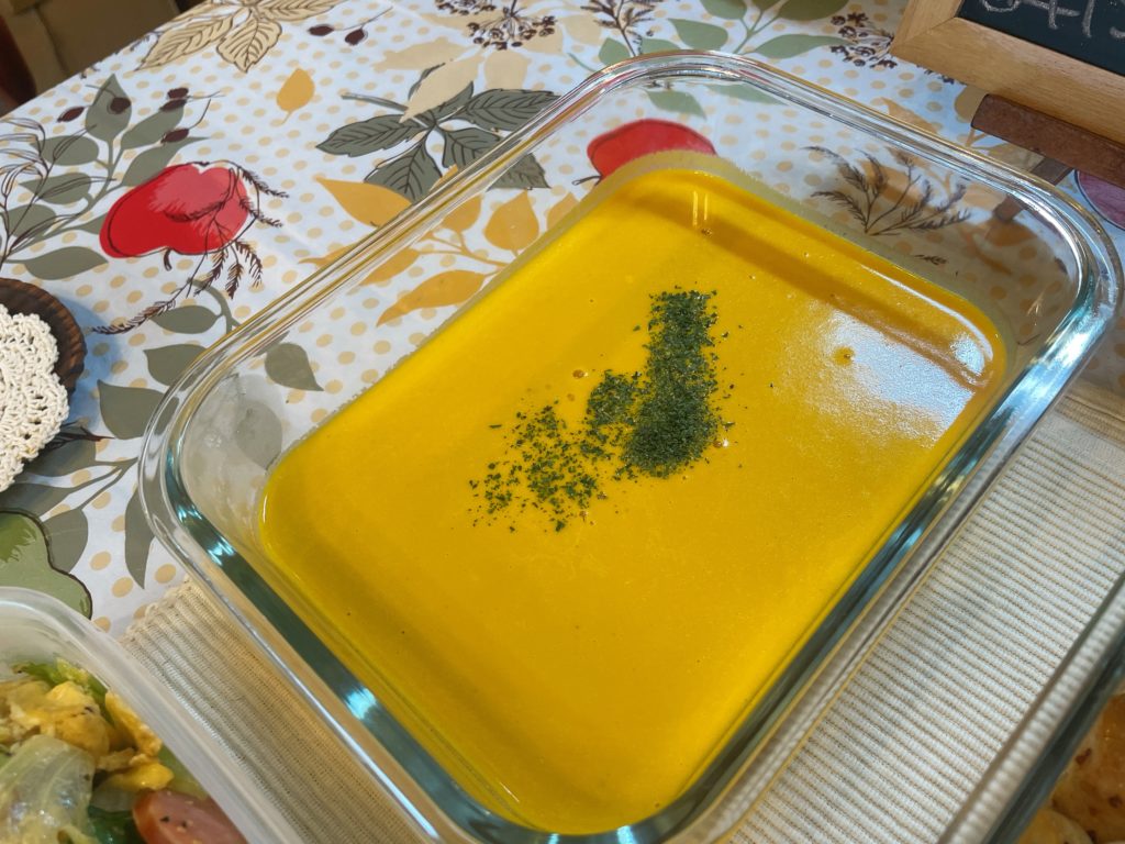 料理教室マンツーマンかぼちゃポタージュ