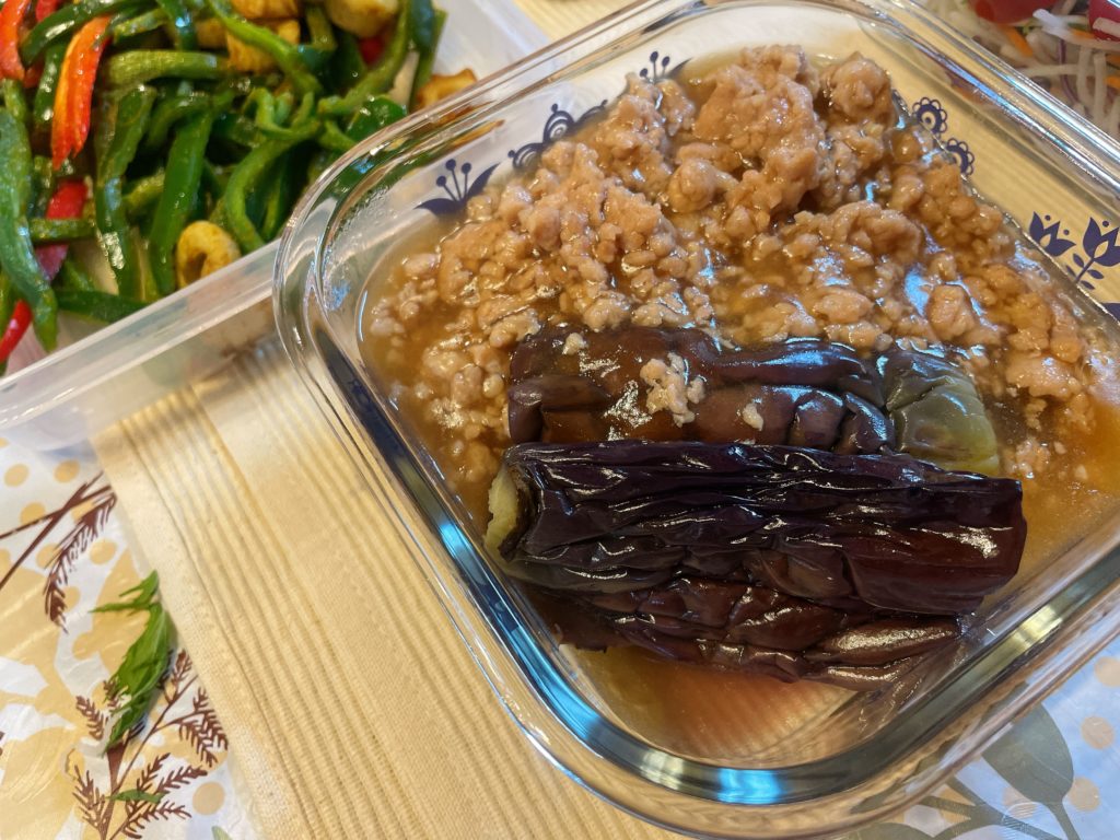 料理教室マンツーマン茄子そぼろあん