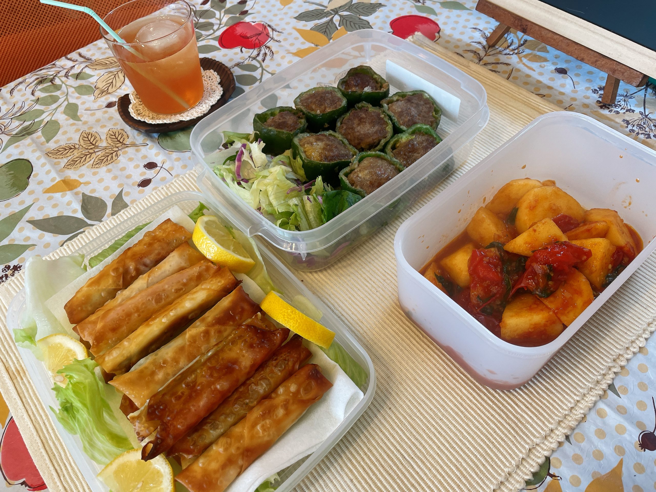 料理教室マンツーマンピーマン肉詰めセット