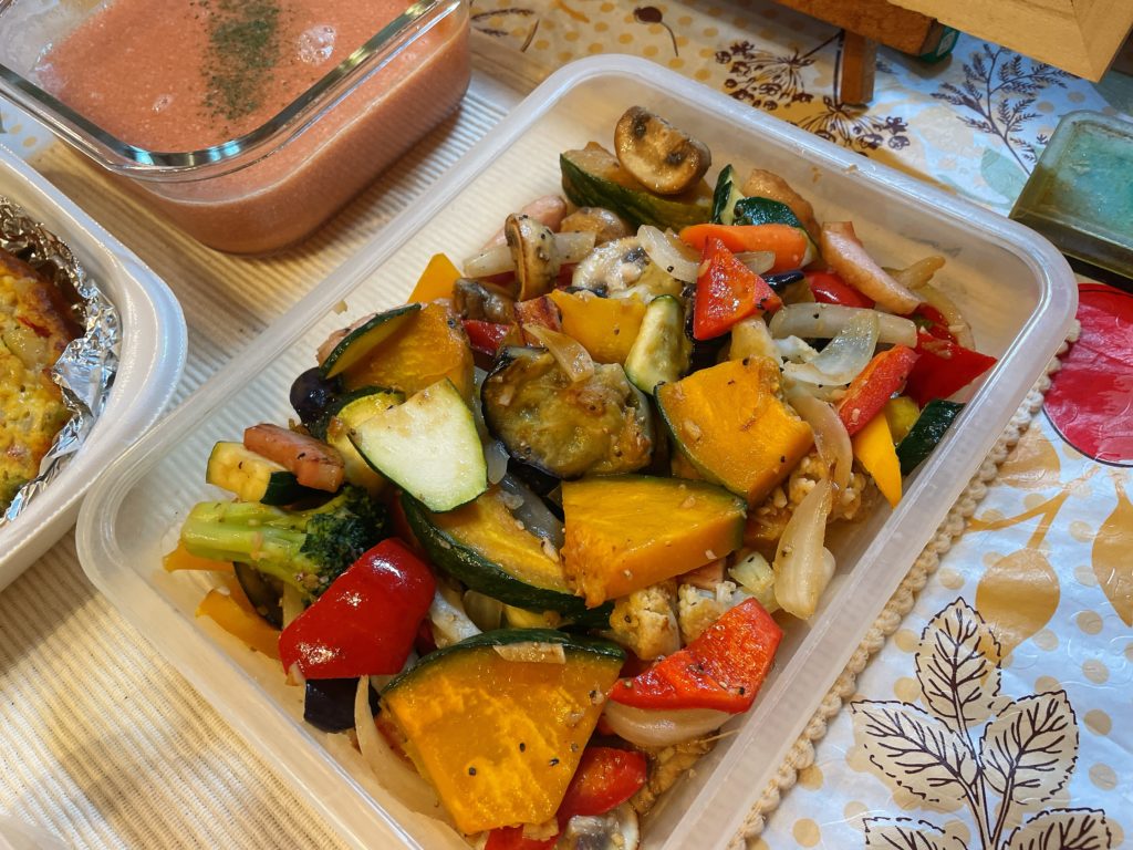 料理教室マンツーマン夏野菜ソテー