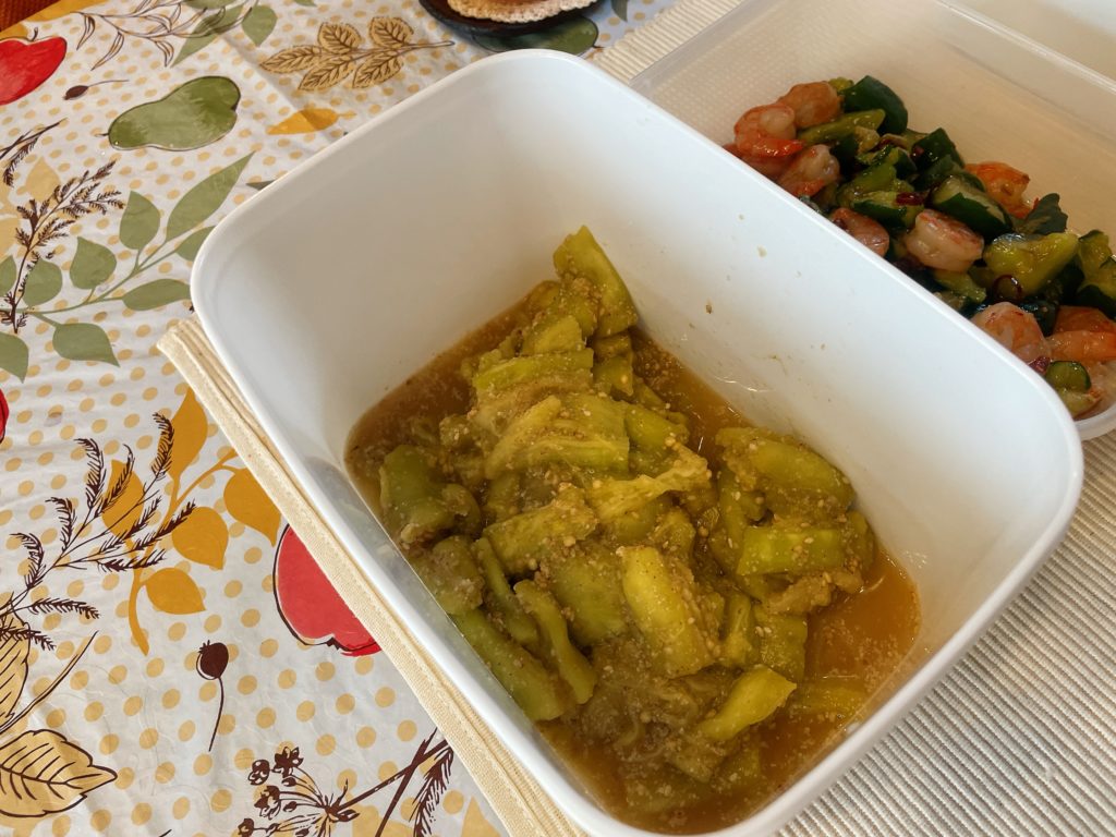 料理教室マンツーマン茄子胡麻酢和え