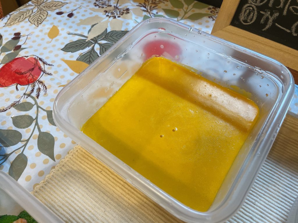 料理教室マンツーマンかぼちゃポタージュ