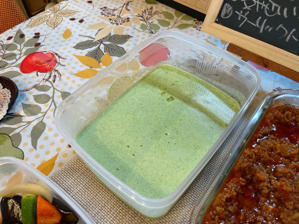 料理教室マンツーマンブロッコリーポタージュ