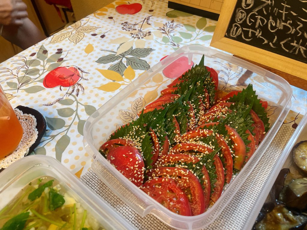料理教室マンツーマントマトシソ漬け