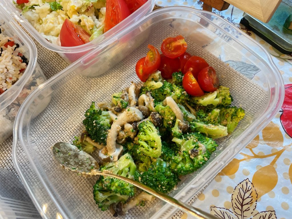 料理教室マンツーマンブロッコリー胡麻和え