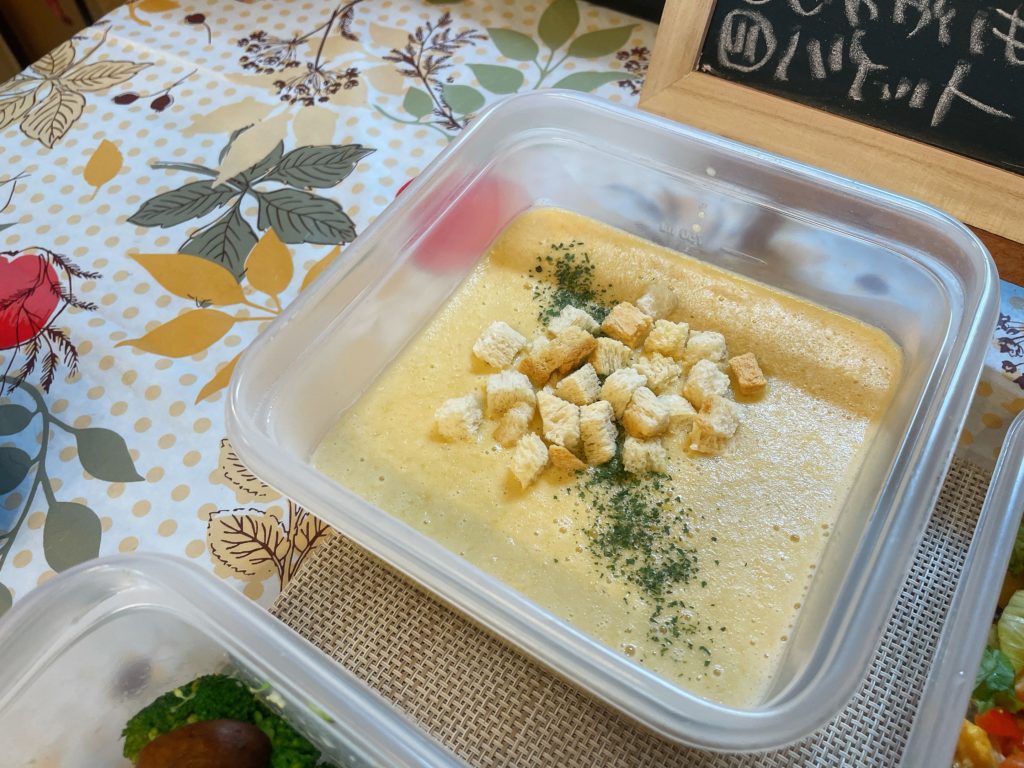 料理教室マンツーマンコーンスープ