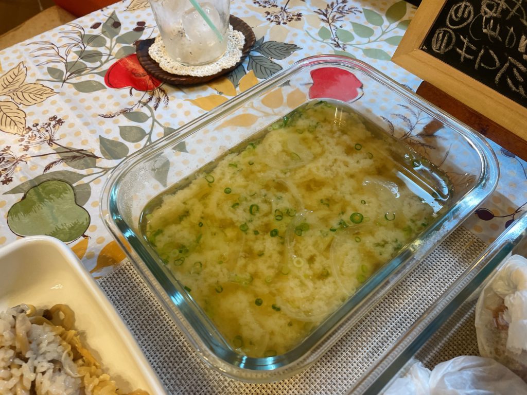 料理教室マンツーマンじゃが玉味噌汁