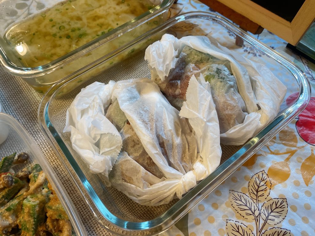 料理教室マンツーマンチキンシート包み蒸し