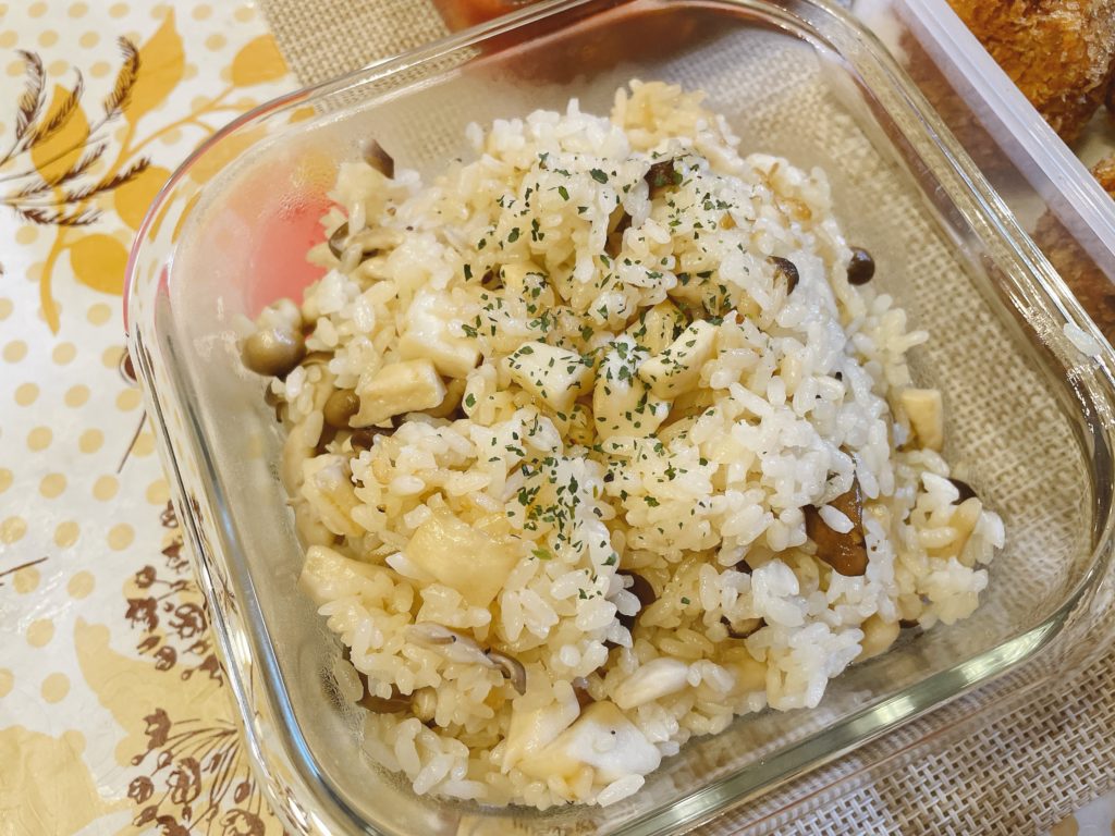 料理教室マンツーマンきのこバターライス