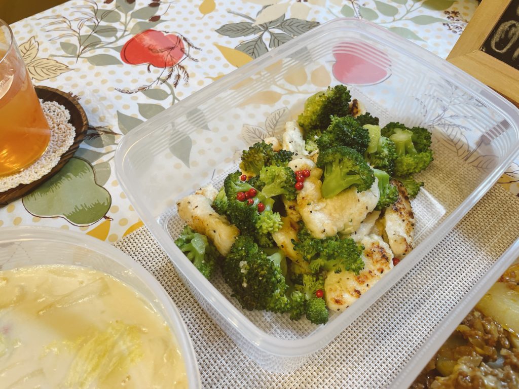 料理教室マンツーマンチキンブロッコリー