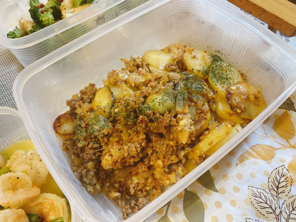 料理教室マンツーマンじゃがミートチーズ焼き