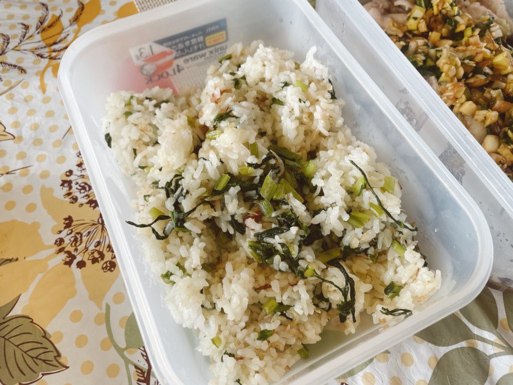 料理教室マンツーマン小松菜ごはん