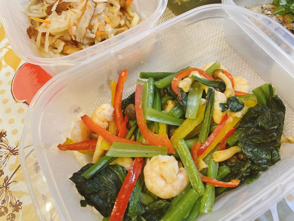 料理教室マンツーマン小松菜ソテー