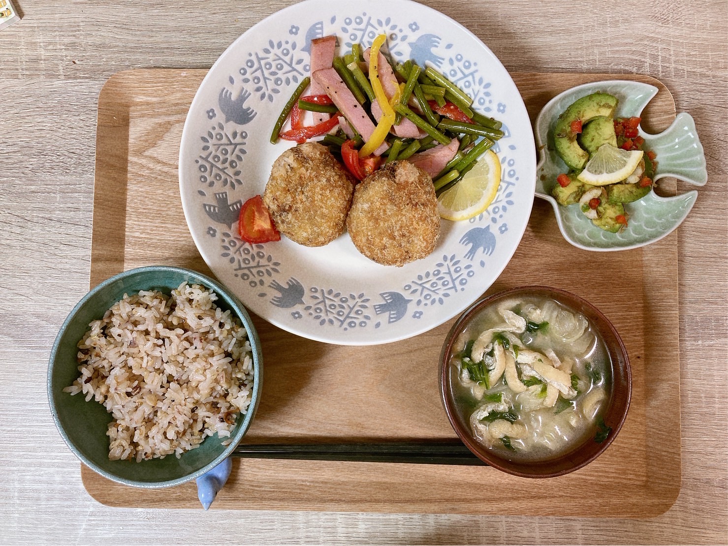 料理教室マンツーマンコロッケセット盛り付け