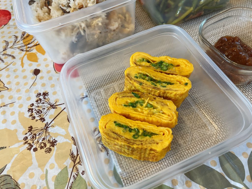 料理教室マンツーマンネギ入りだしまき