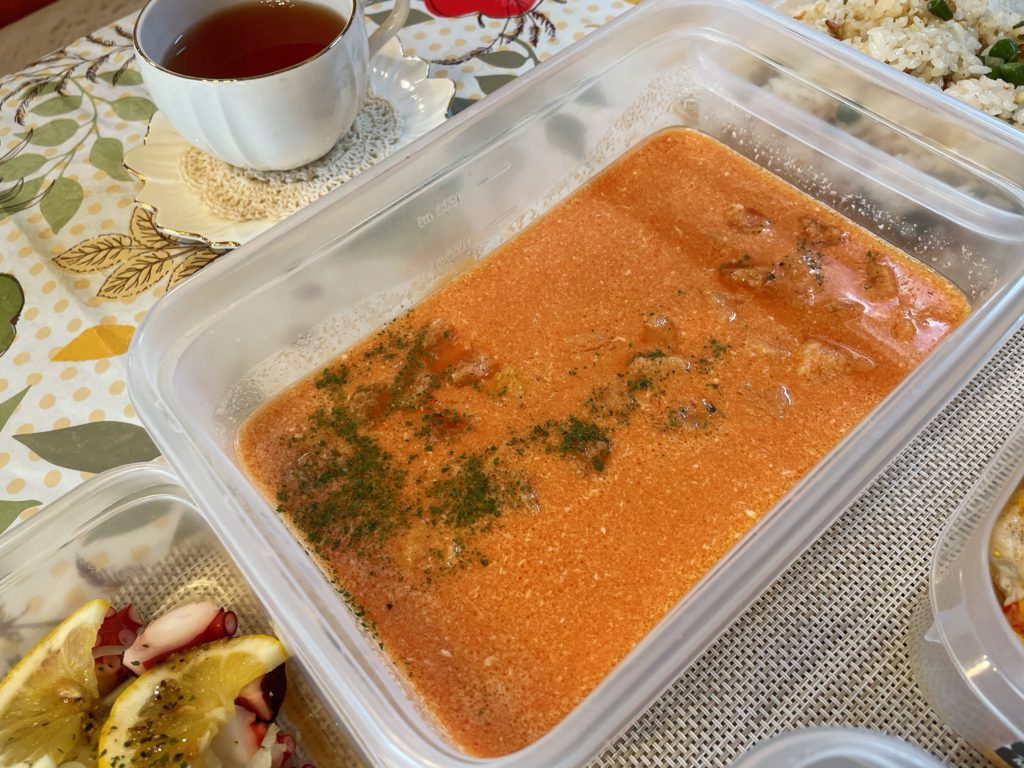 料理教室マンツーマントマトクリームスープ