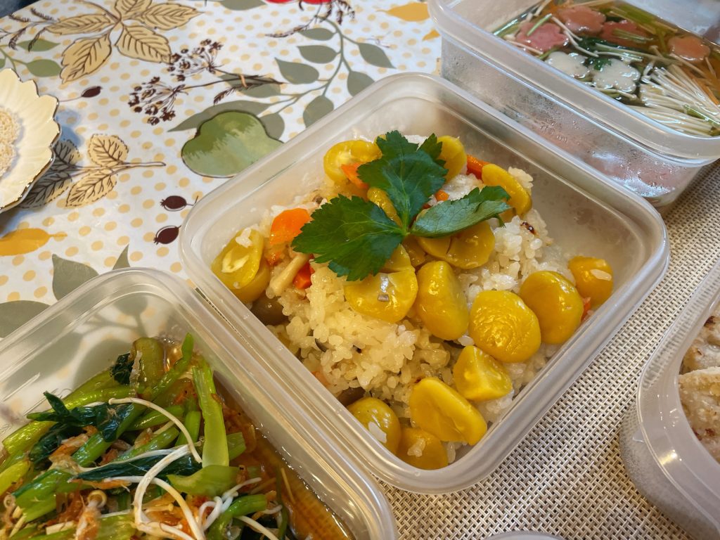 料理教室マンツーマン栗ご飯