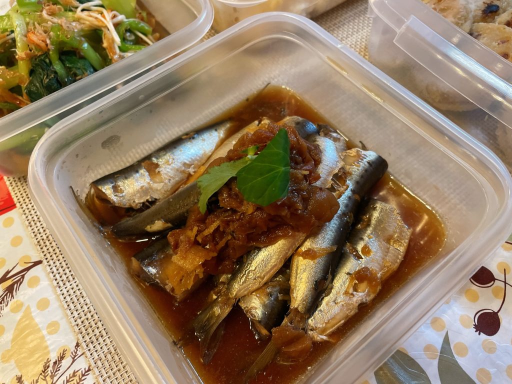 料理教室マンツーマンいわし梅煮
