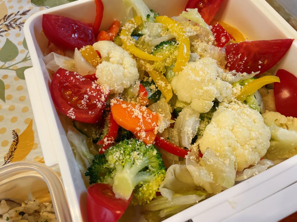 料理教室マンツーマン温野菜サラダ