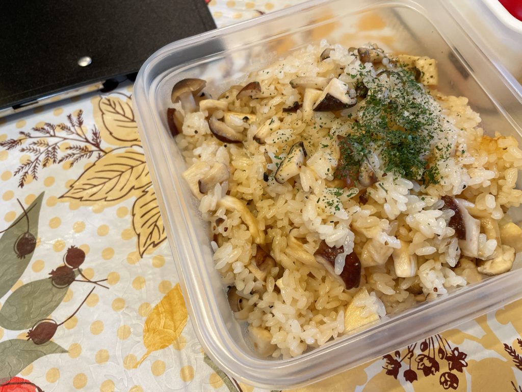 料理教室マンツーマンきのこバターライス