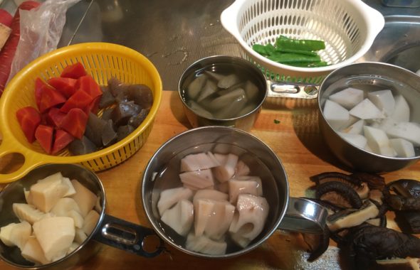 料理教室マンツーマンお節用意な感じ