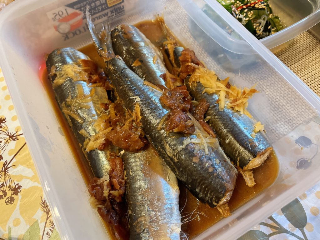 料理教室マンツーマンいわし梅煮