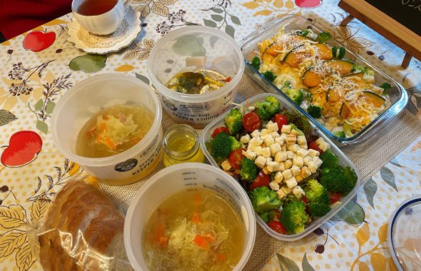 料理教室マンツーマンかぼちゃ乗せグラタンセット