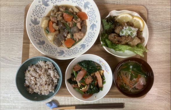 料理教室マンツーマンがめ煮セット盛り付け