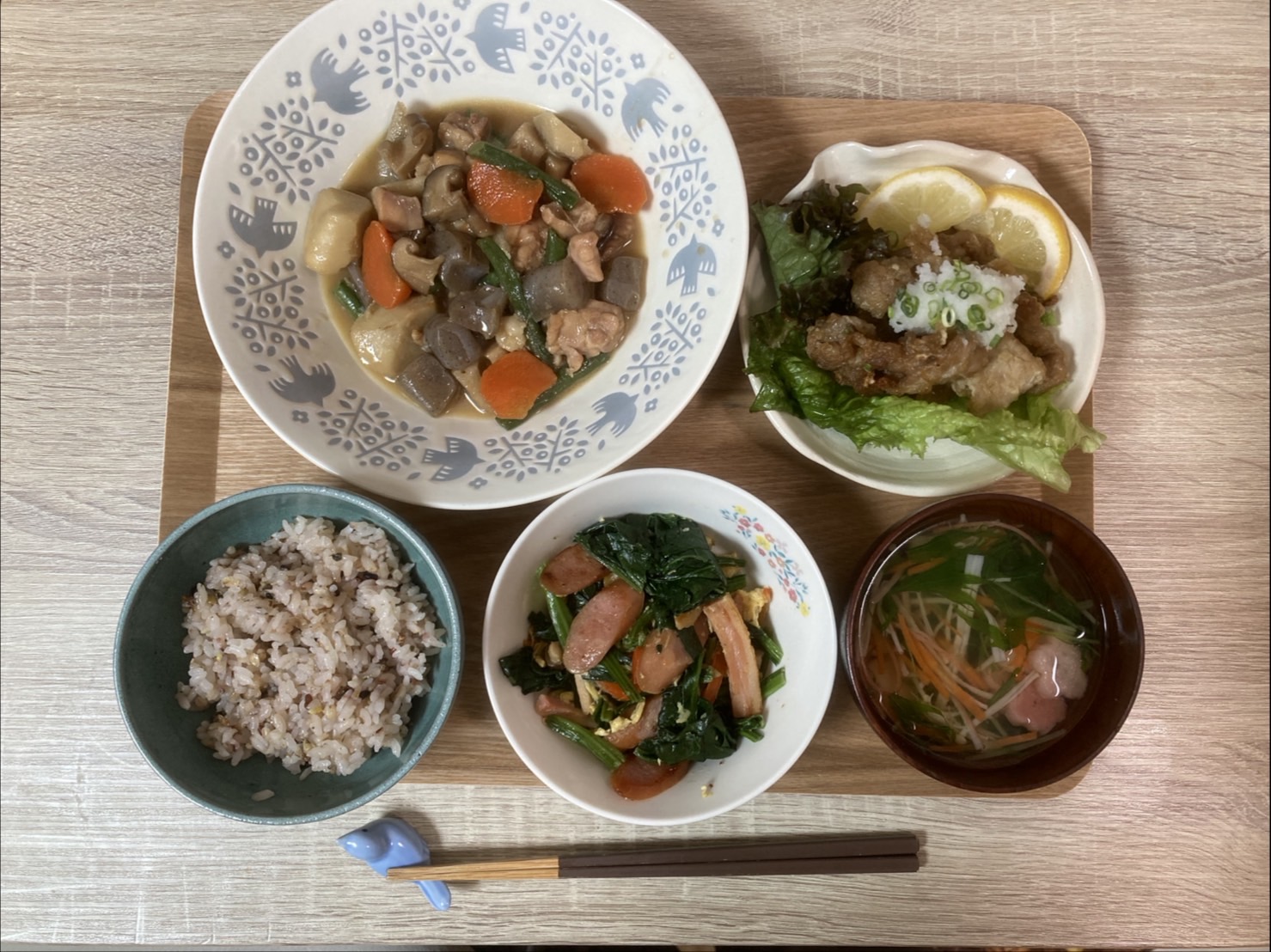 料理教室マンツーマンがめ煮セット盛り付け