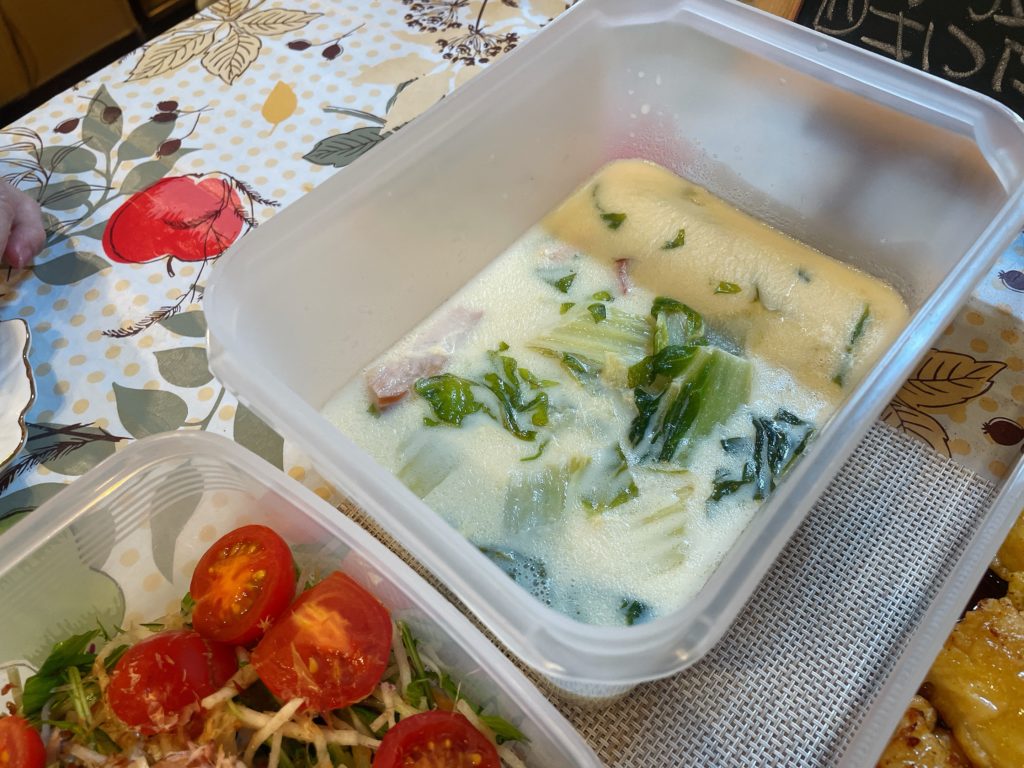 料理教室マンツーマン白菜スープ