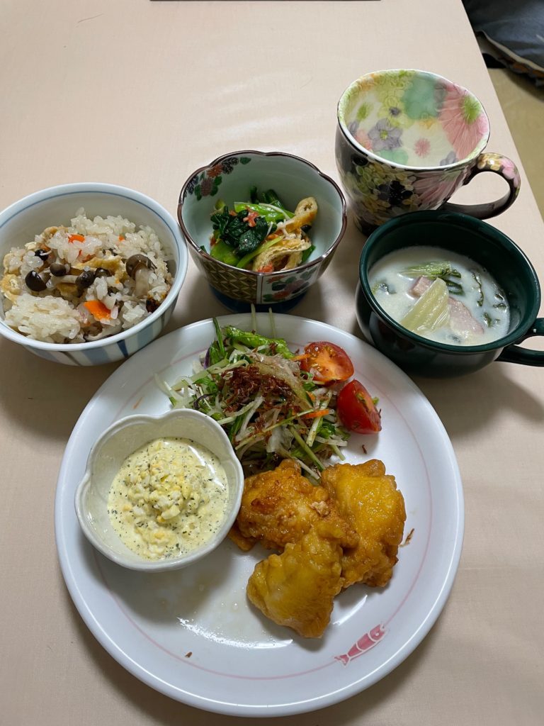 料理教室マンツーマンチキン南蛮セット盛り付け