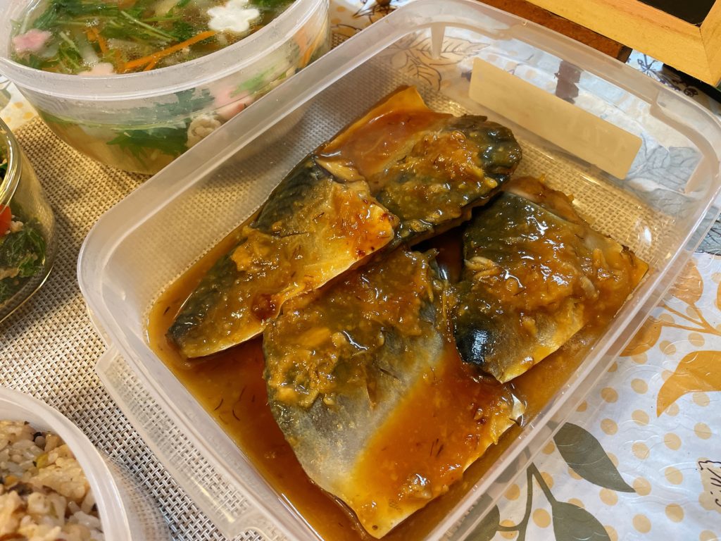 料理教室マンツーマンサバの味噌煮