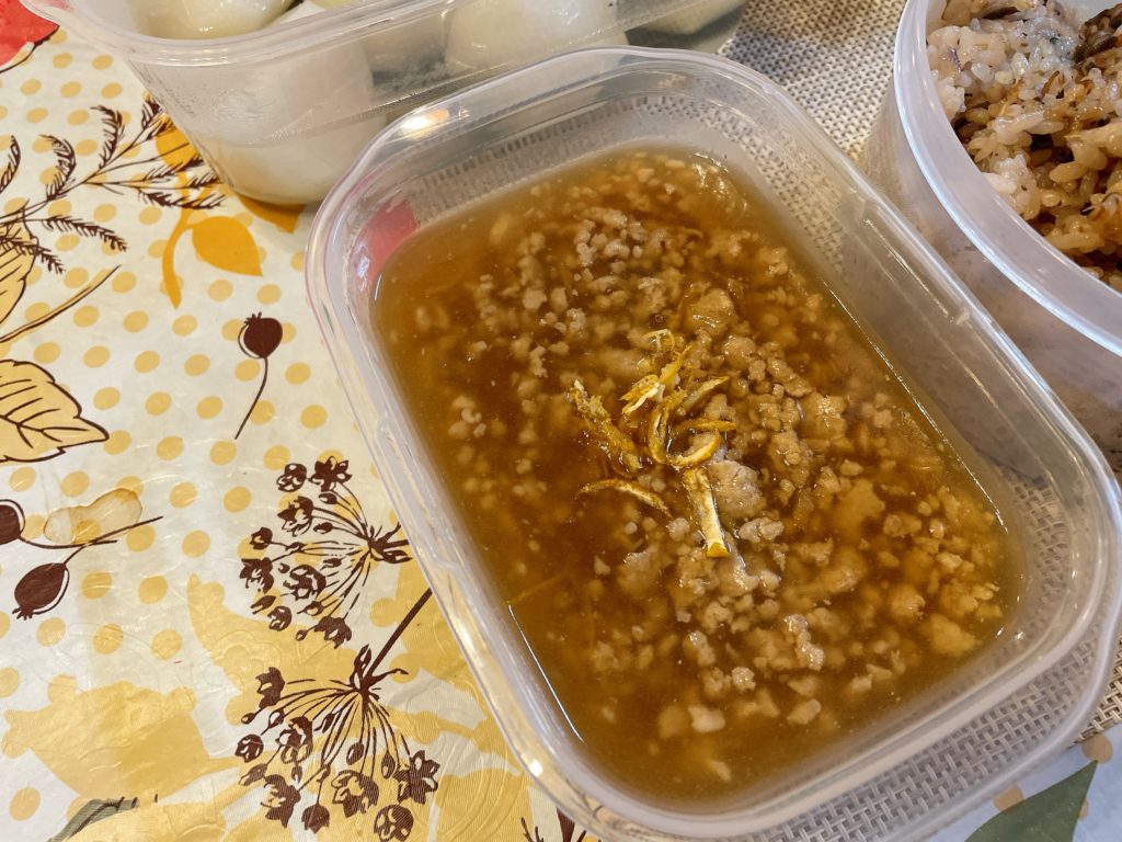 料理教室マンツーマン鶏そぼろあん