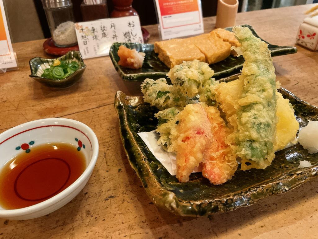 料理教室マンツーマンお蕎麦屋さんの天ぷら