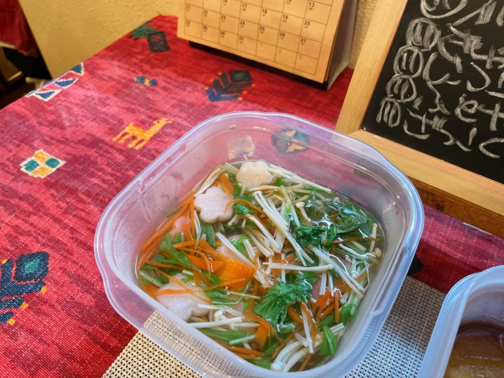 料理教室マンツーマン麩野菜吸い物