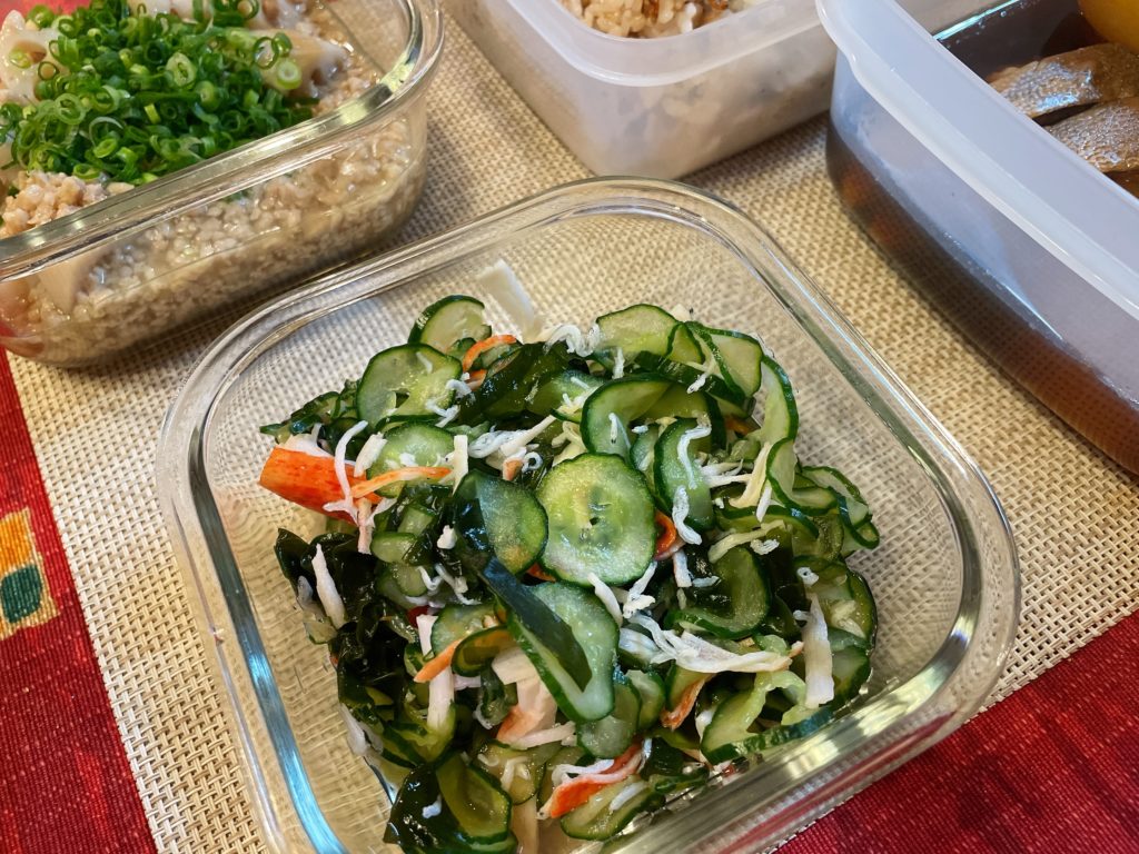 料理教室マンツーマンきゅうり酢の物