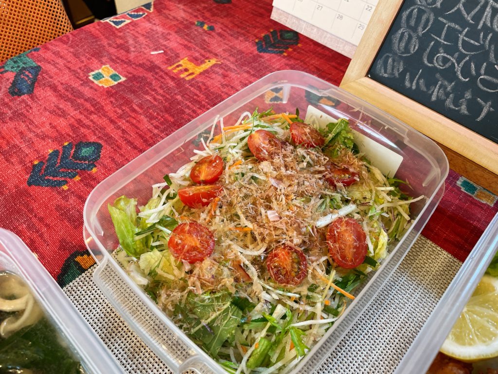 料理教室マンツーマン大根サラダ