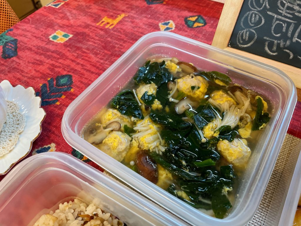 料理教室マンツーマン鶏団子スープ