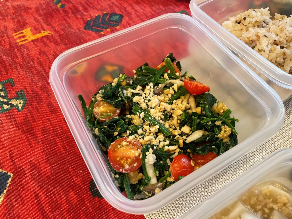 料理教室マンツーマンピーナツ和え