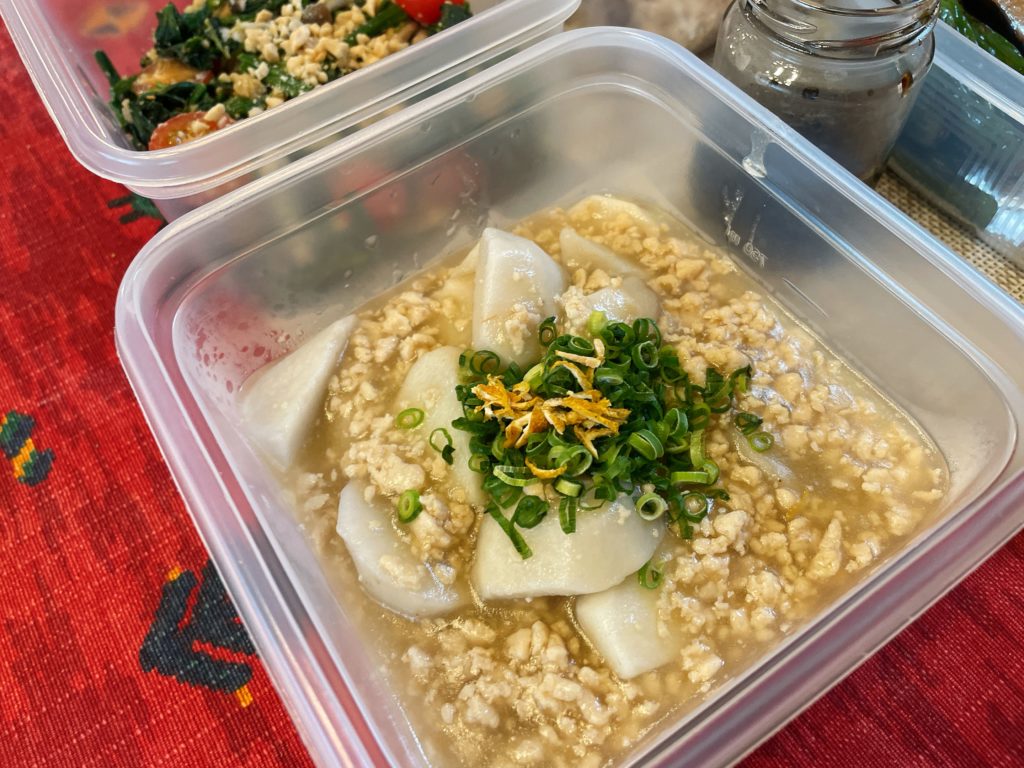 料理教室マンツーマン里芋そぼろあんかけ