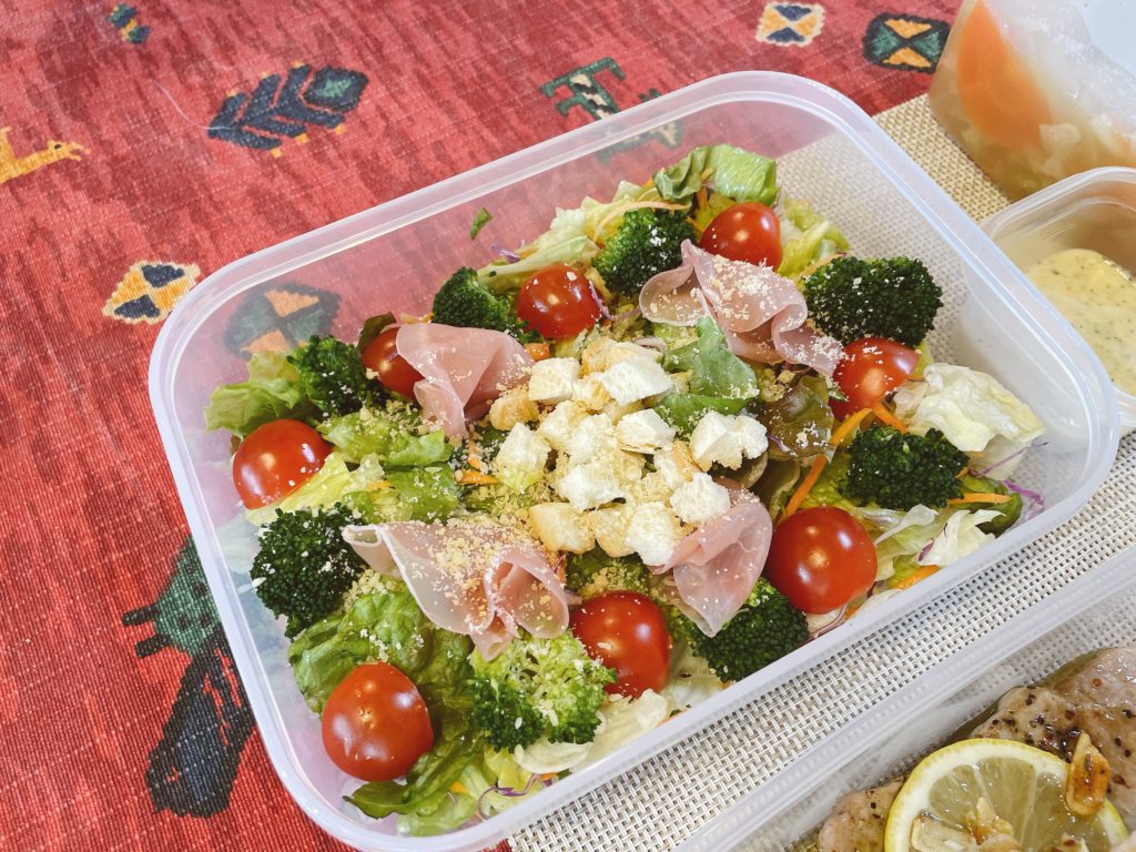 料理教室マンツーマン生ハムサラダ