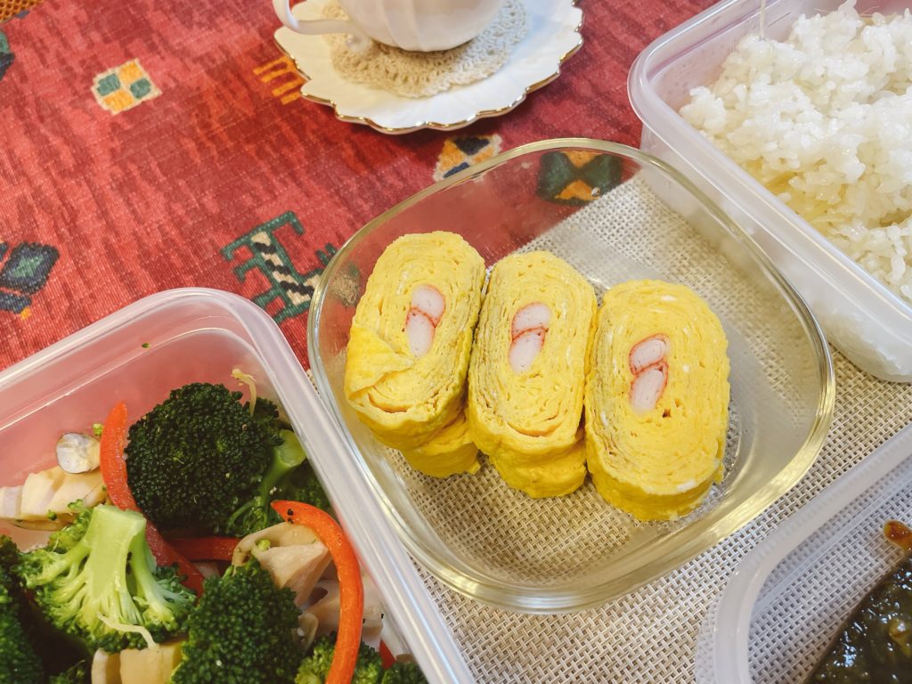 料理教室マンツーマンカニカマ出汁巻き