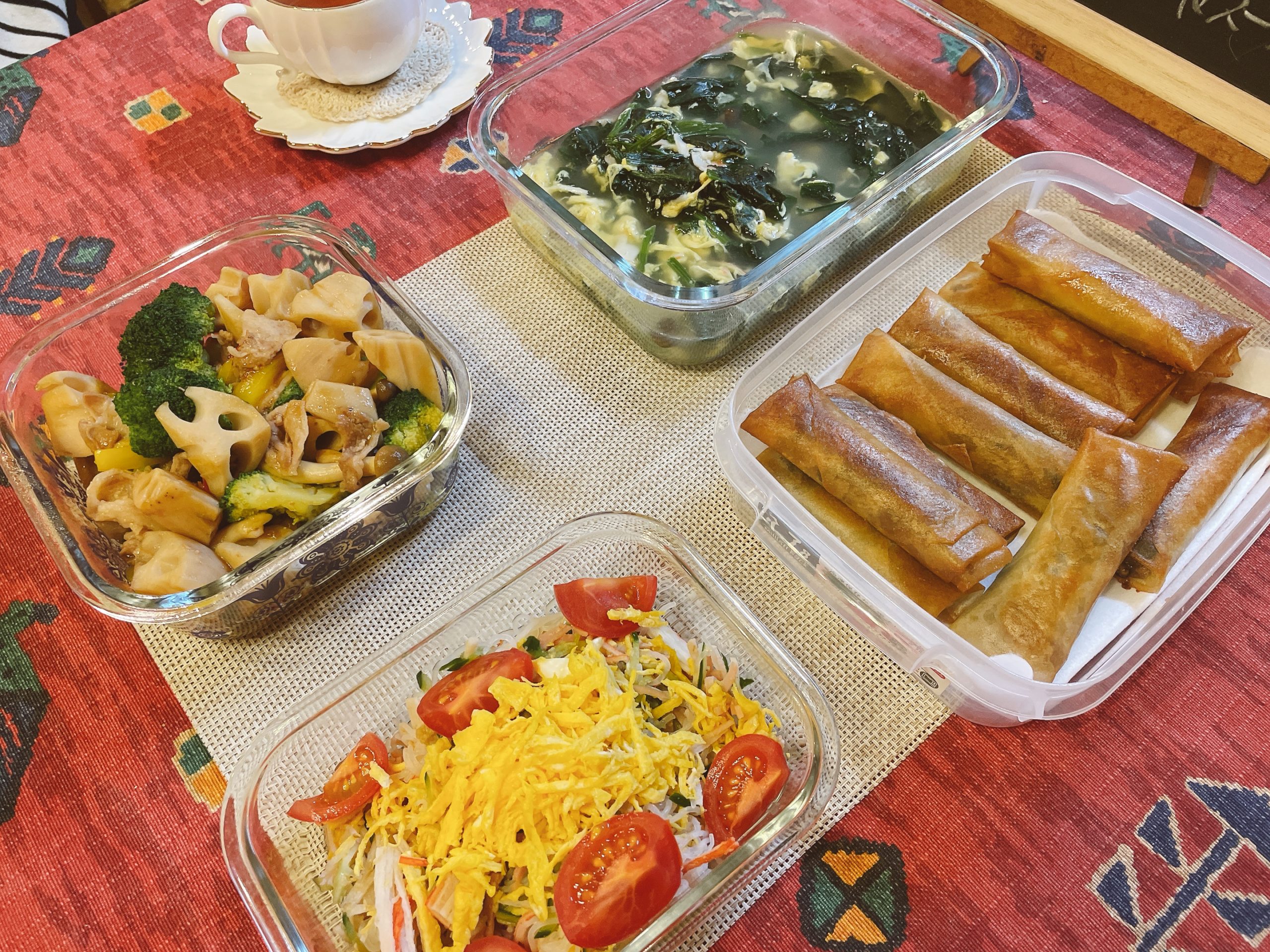 料理教室マンツーマン五目春巻きセット