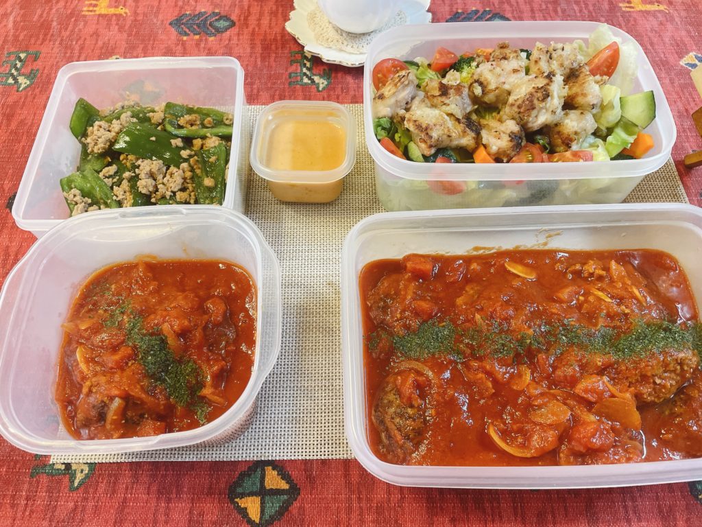 料理教室マンツーマントマト煮込みハンバーグセット