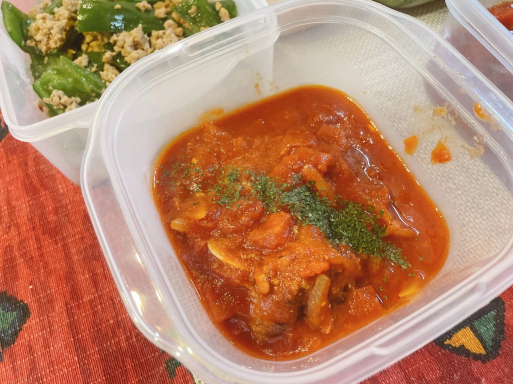 料理教室マンツーマントマト煮込みハンバーグ 小