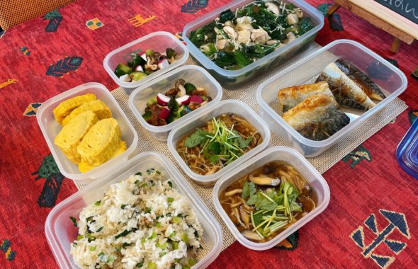 料理教室マンツーマンサバきのこあんかけセット