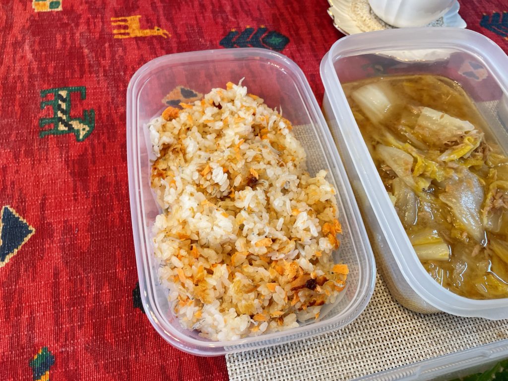 料理教室マンツーマン鮭混ぜご飯
