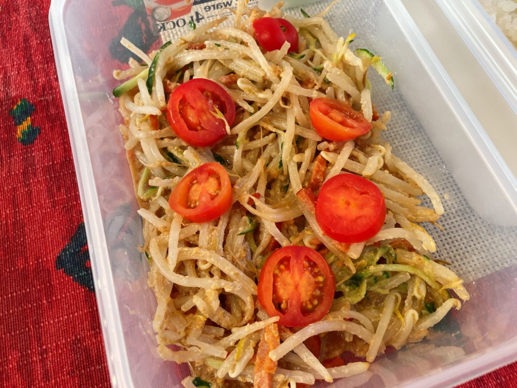 料理教室マンツーマンもやし胡麻和え