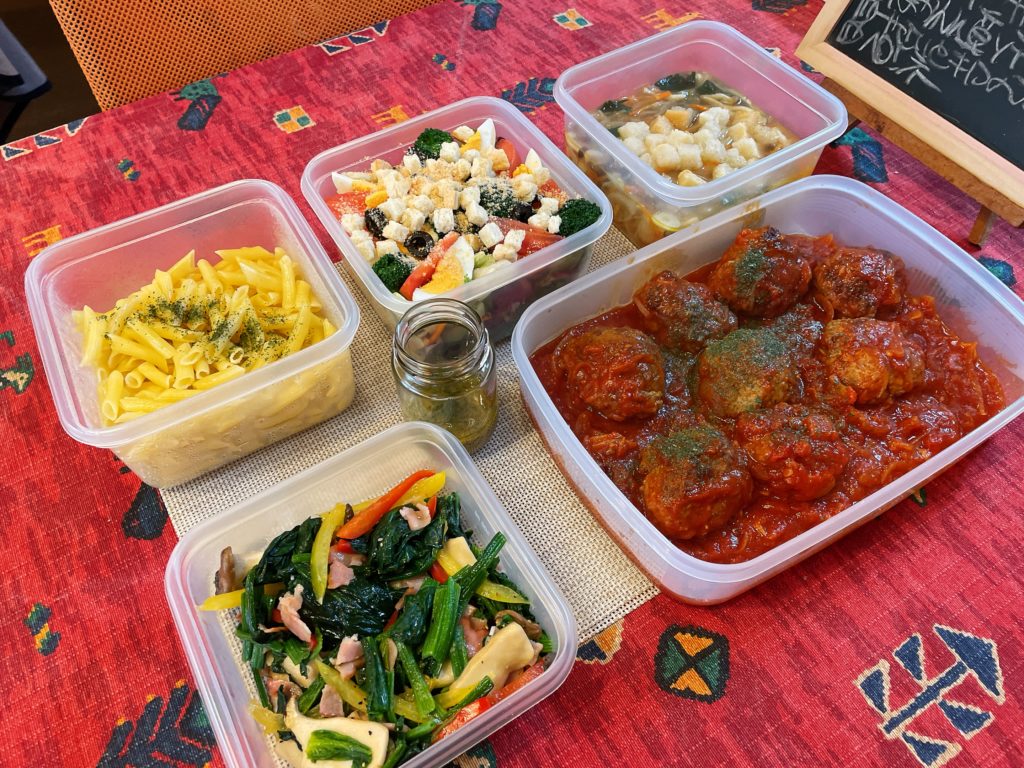 料理教室マンツーマントマト煮込みハンバーグセット